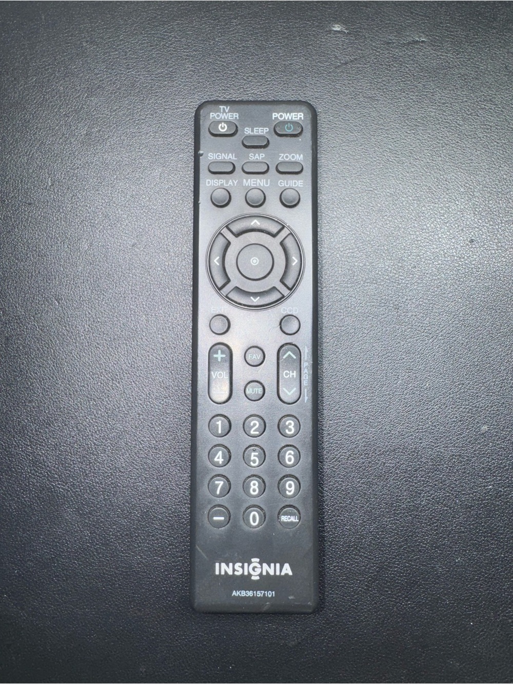 Insignia AKB36157101 Wireless TV Remote Control Black for Insignia TVs